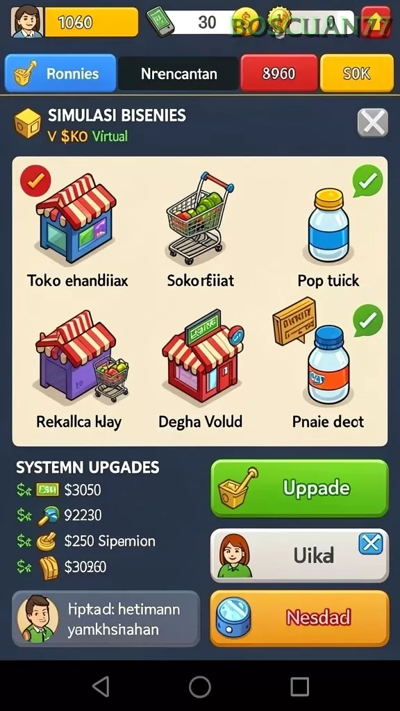Cuplikan layar API5000 — menu navigasi